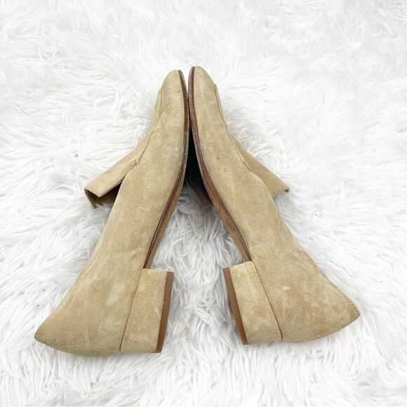 Vince Fauna Slip-On Almond Toe Suede Leather Loafers - Picture 7 of 10
